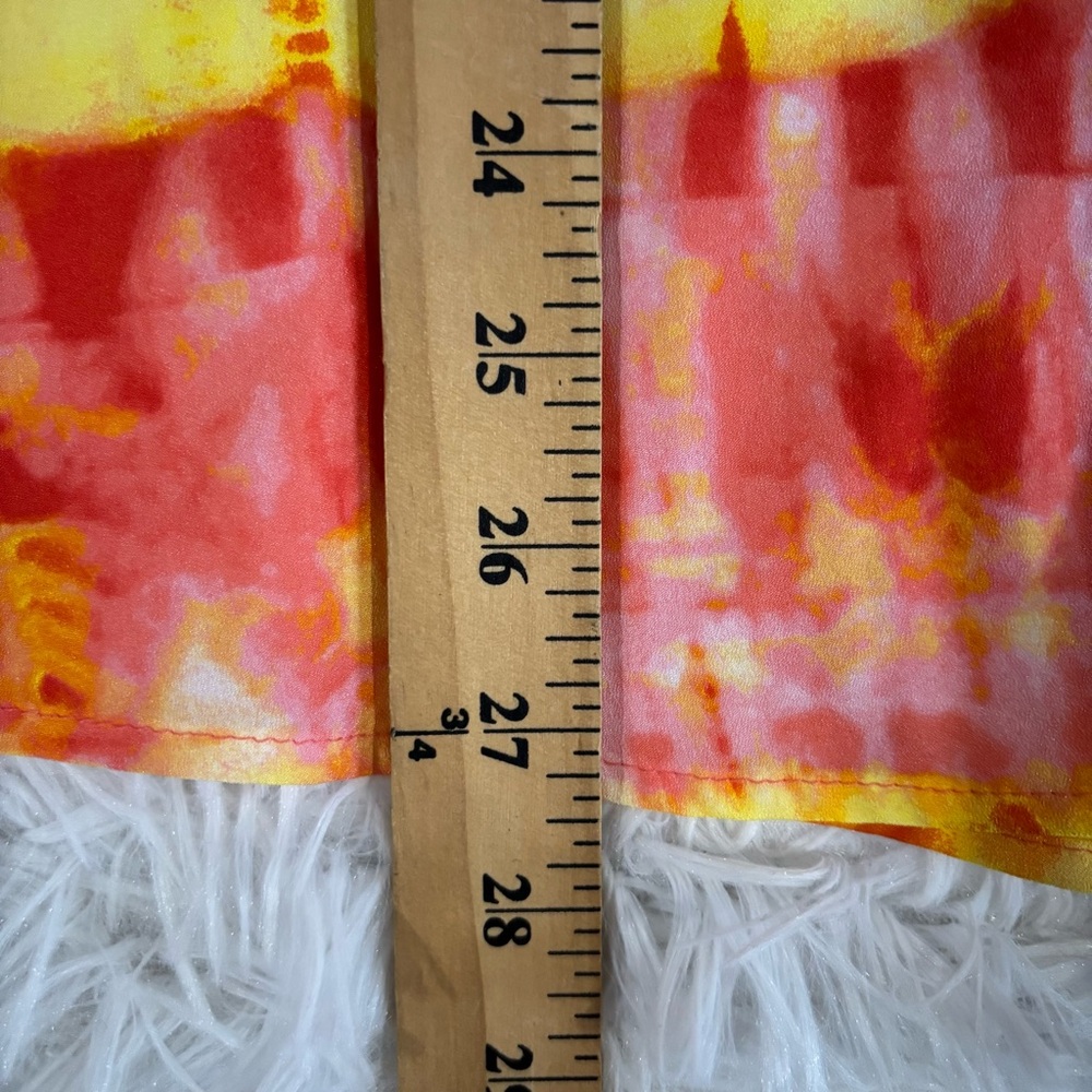 Calvin Klein Womens Coral Yellow Button Up Top Size Large Office Career - Picture 6 of 7